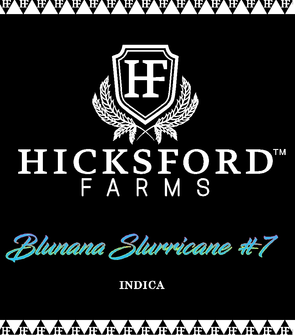 Blunana Slurricane Strain Card Hicksford Farms